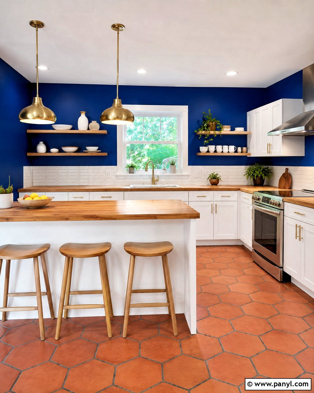 Cobalt Blue Kitchen Wall - 20 colourful walls