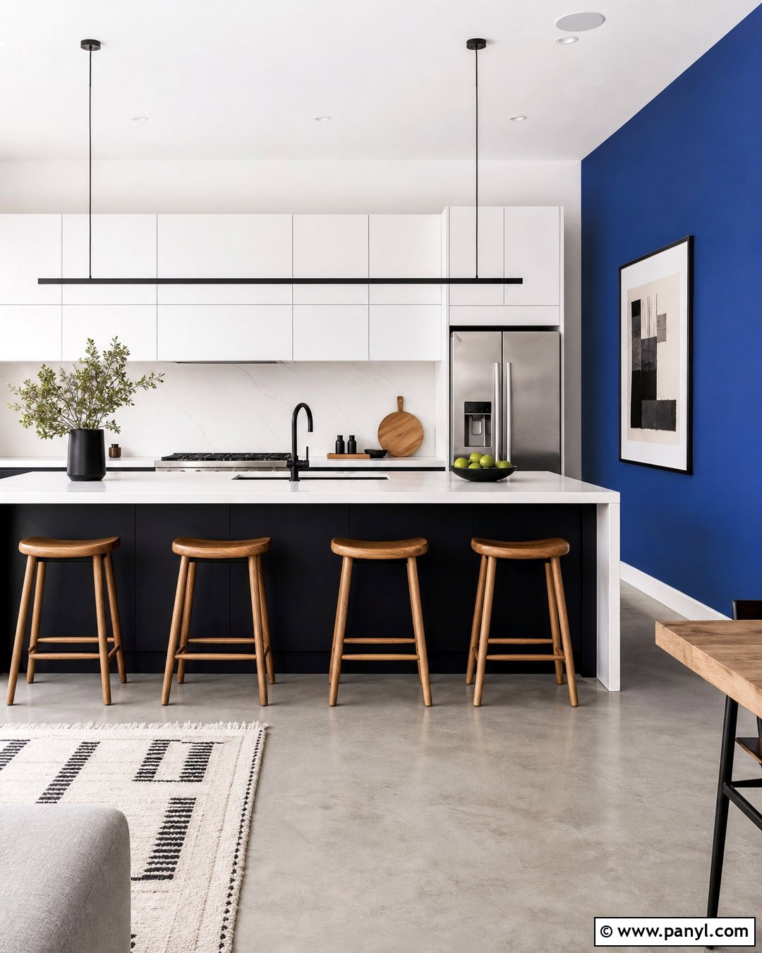 Cobalt Blue Kitchen Walls With Black Cabinets - 20 cobalt blue kitchen walls