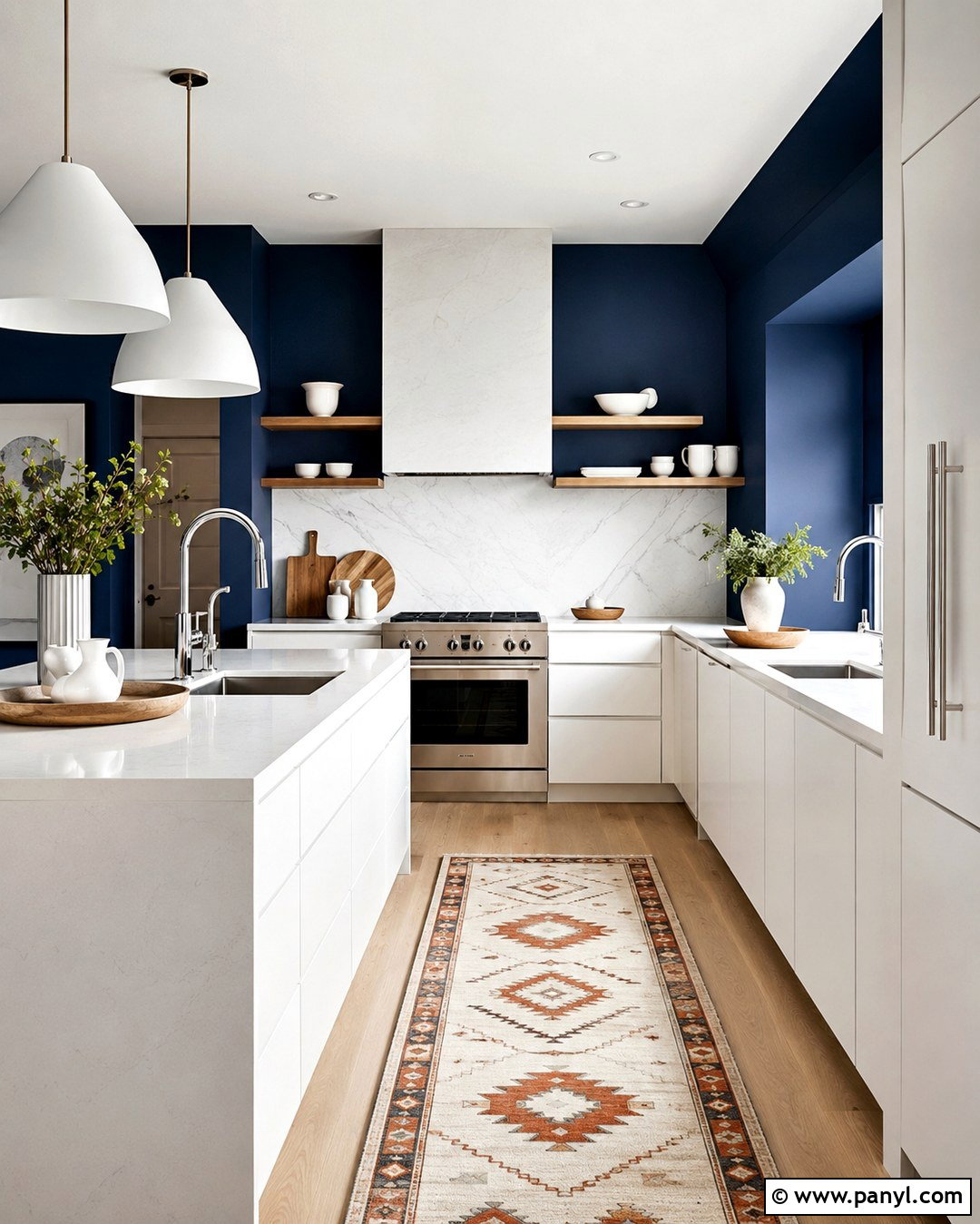 Cobalt Blue Kitchen Walls - 20 Bright Kitchen Wall Colors
