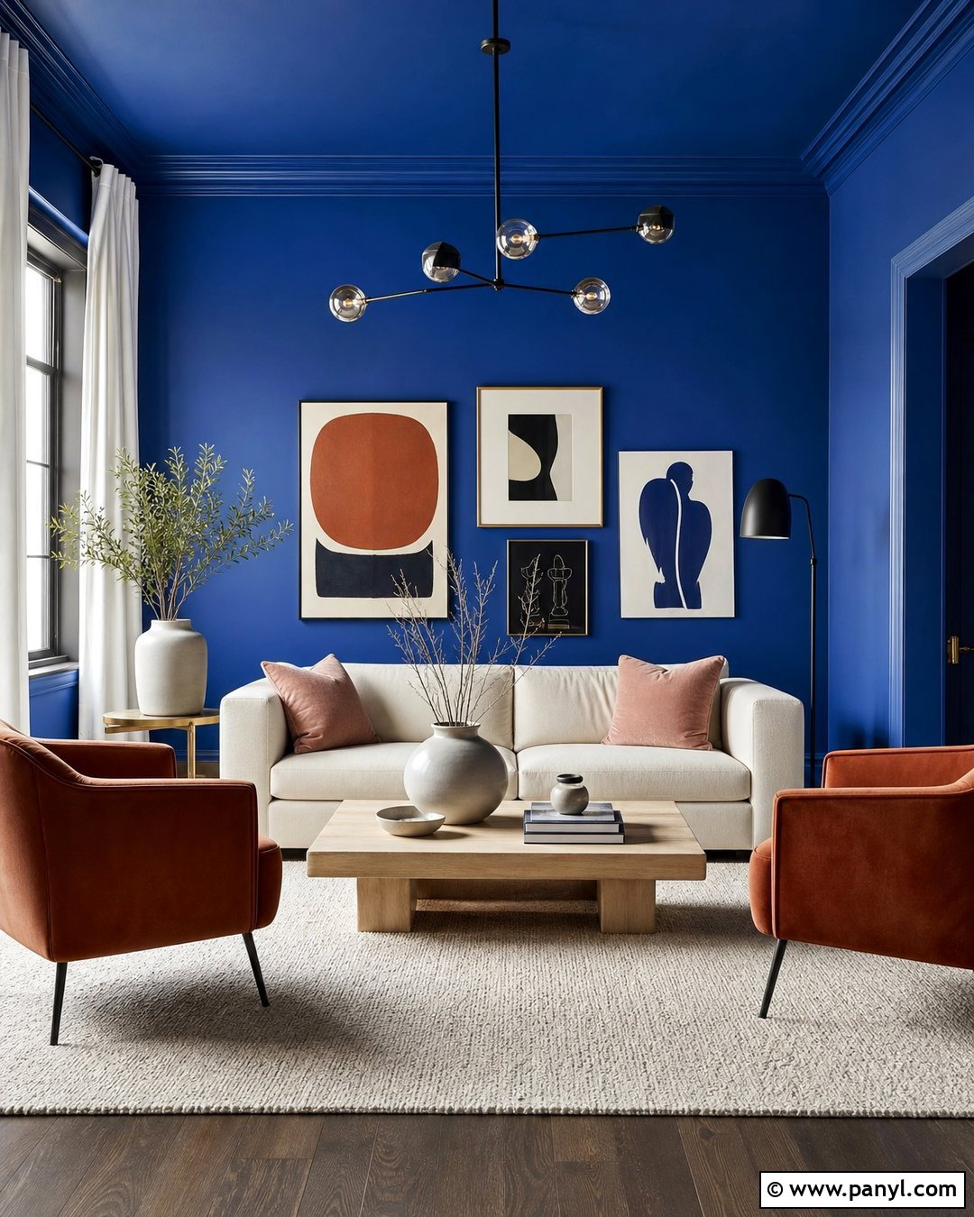 Cobalt Blue Living Room Walls - 45 wall colors for living room ideas