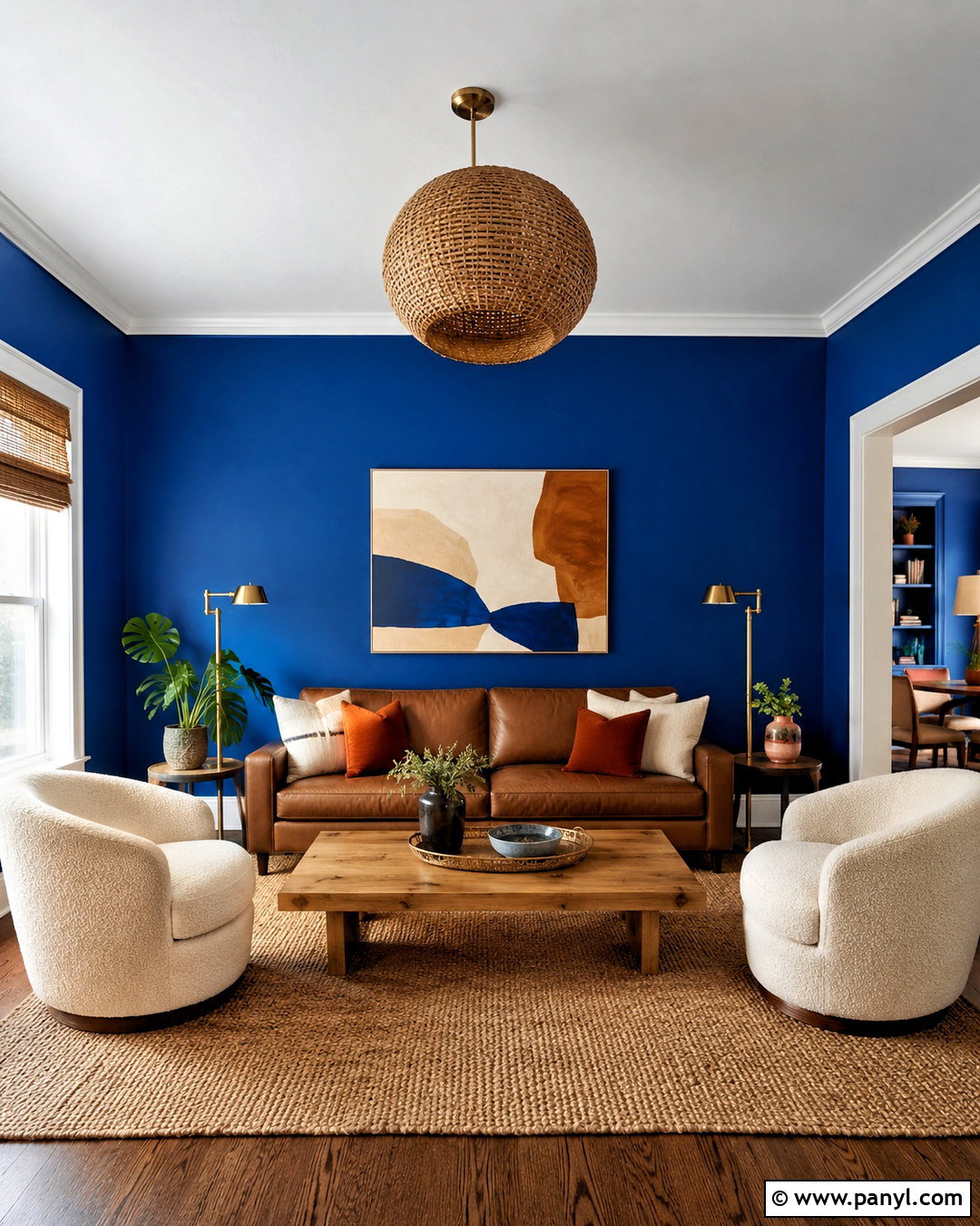 Cobalt Blue Living Room - 20 bold paint colors