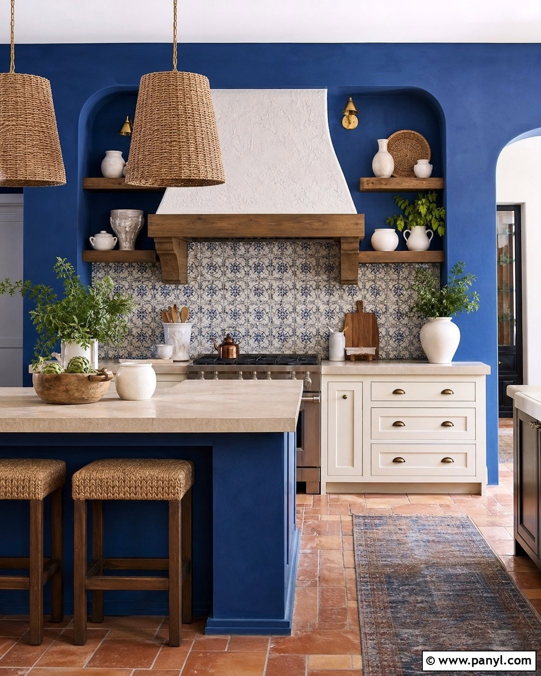 Cobalt Blue Mediterranean Kitchen Walls - 20 cobalt blue kitchen walls