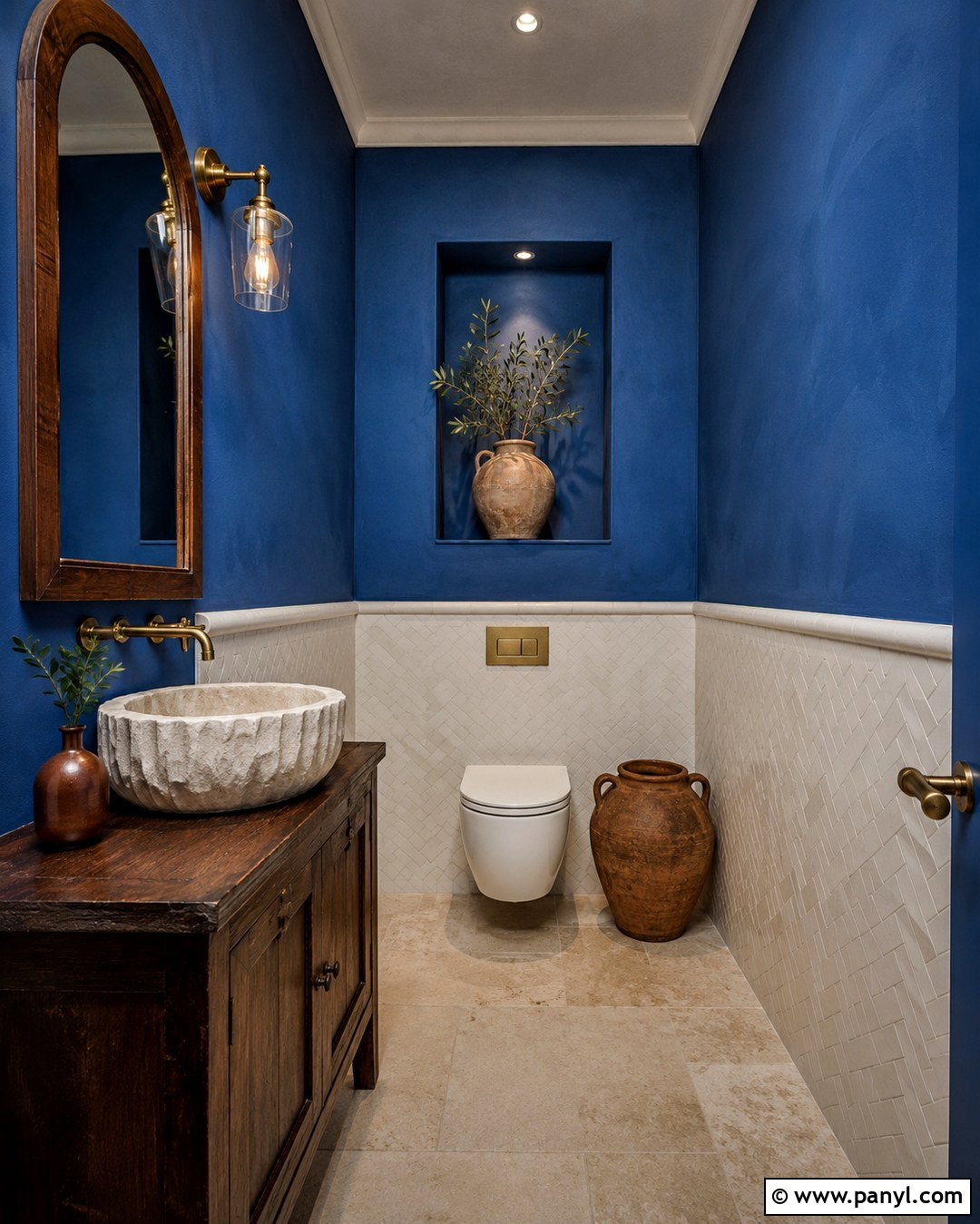 Cobalt Blue Mediterranean Wall Color - 20 Mediterranean Wall Colors
