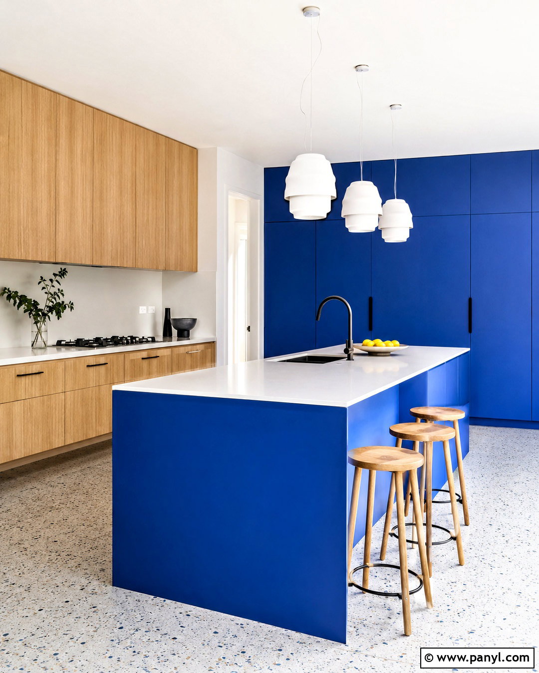 Cobalt Blue Modern Kitchen - 20 blue kitchen ideas