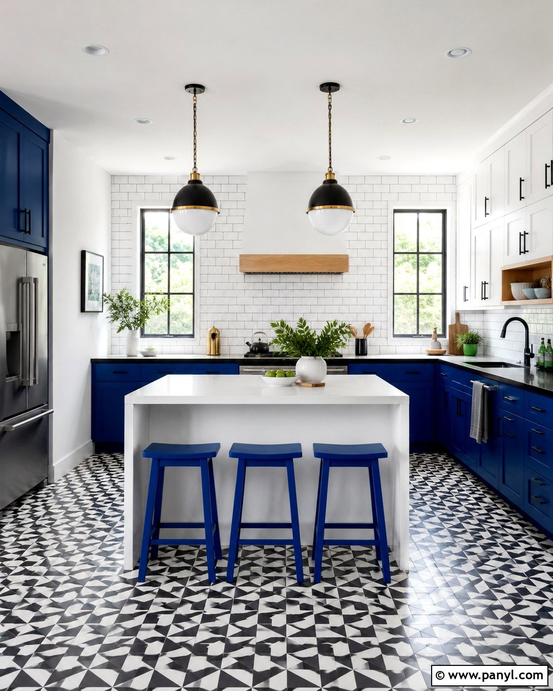 Cobalt Blue Paint With Black And White - 20 Paint Colors That Go With Black And White Ideas
