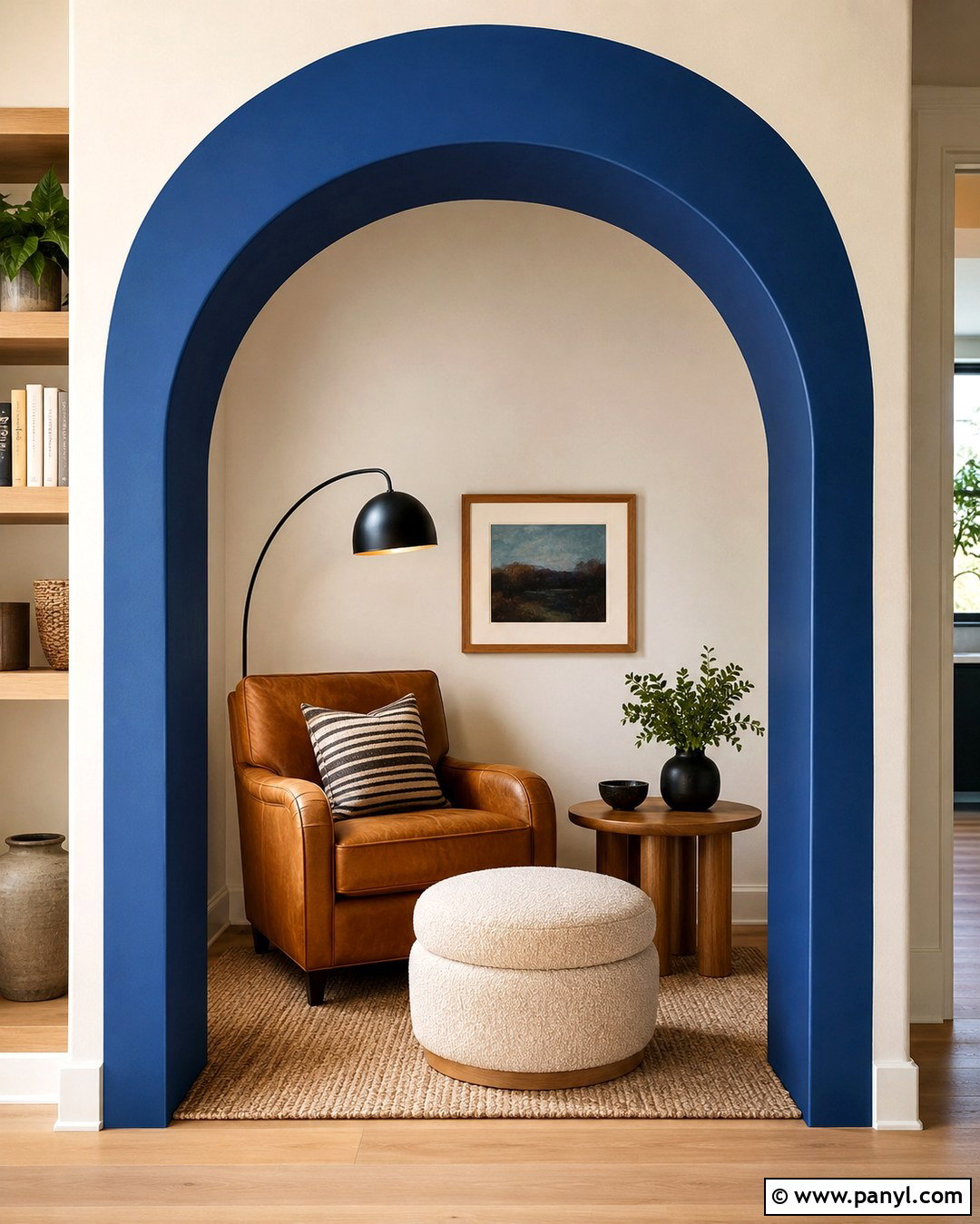 Cobalt Blue Painted Arch - 20 Pop Of Color Wall Paint Ideas