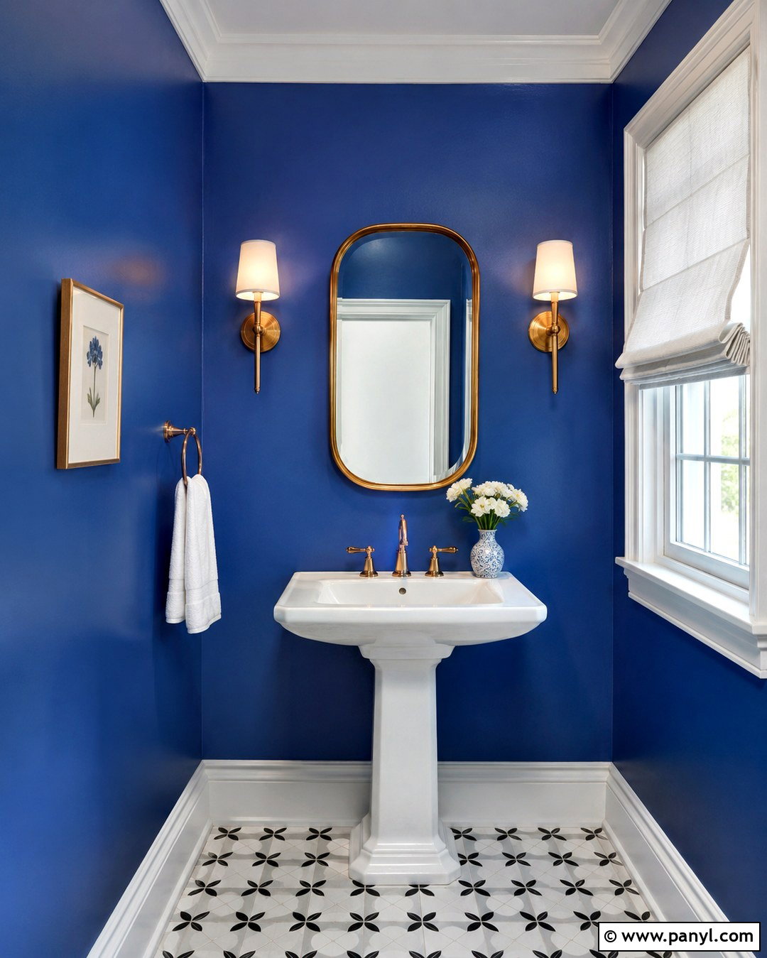 Cobalt Blue Powder Room Walls - 20 Blue Shades Wall Paint Ideas