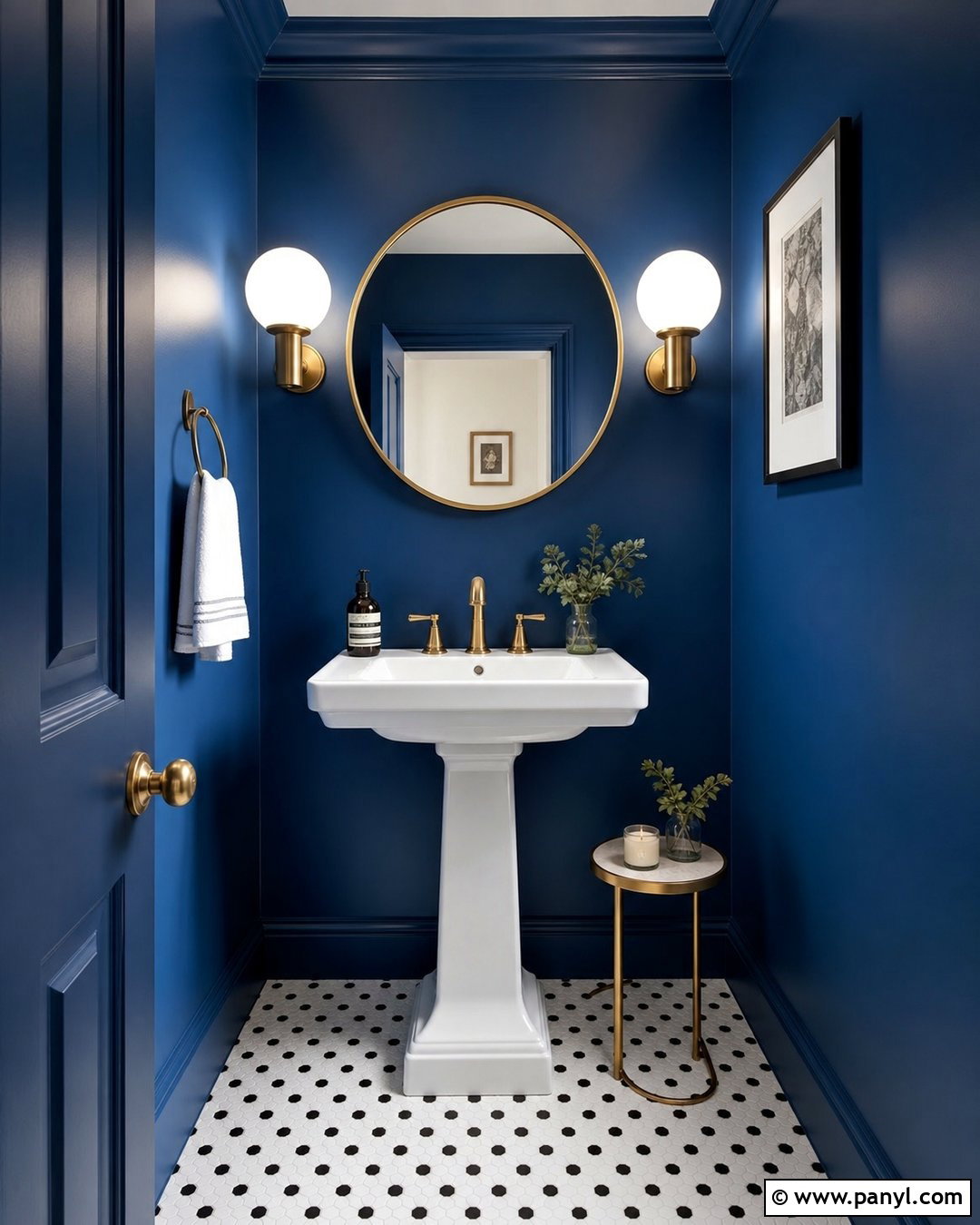 Cobalt Blue Powder Room - 20 Cobalt Blue Interior Paint Ideas