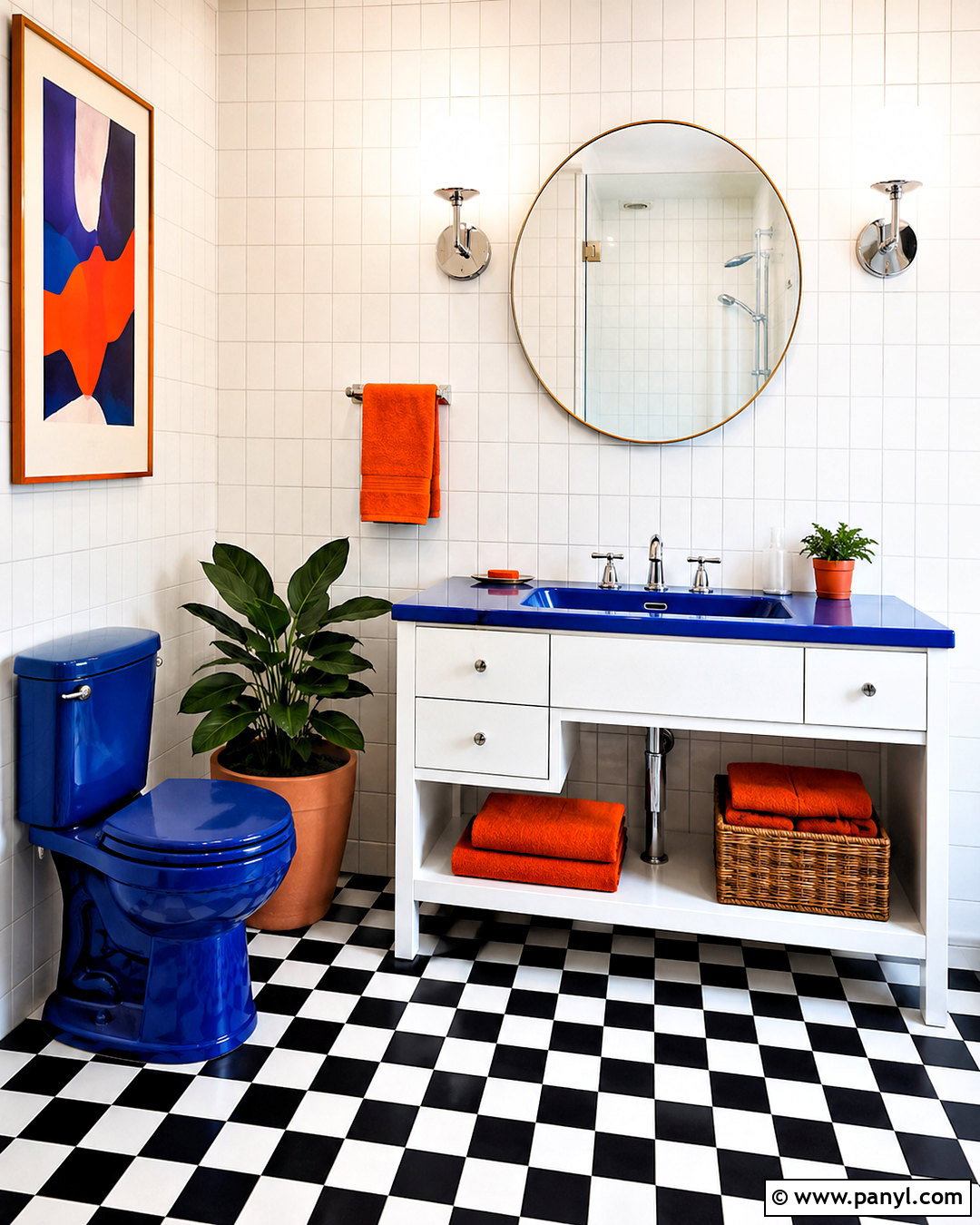 Cobalt Blue Toilet Bathroom - 35 Toilet Color Ideas