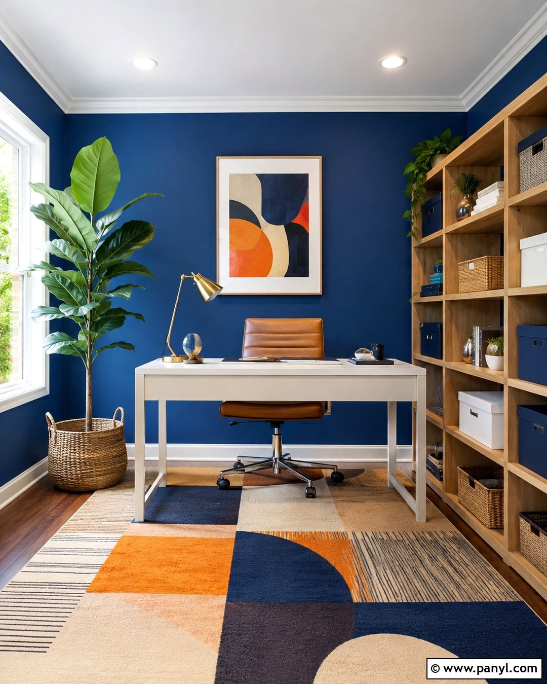 Cobalt Blue Wall Color for Home Office - 20 Colorful Wall Colors