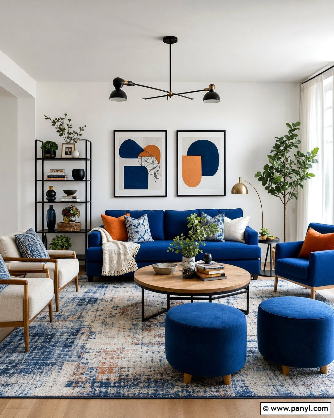 Cobalt Blue With White Walls - 20 Shades For White Walls