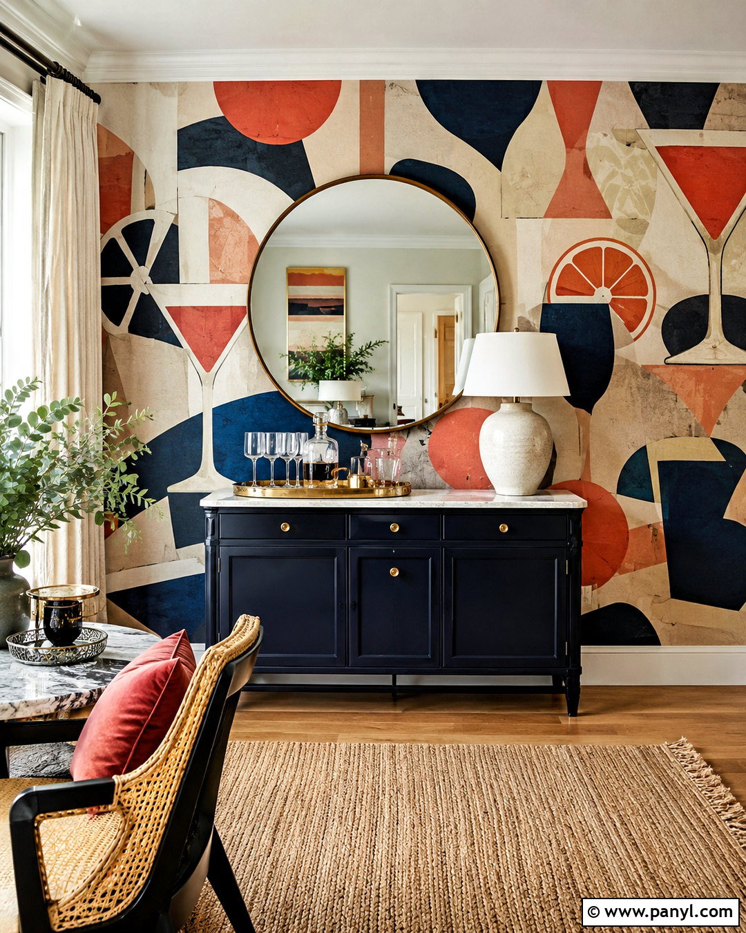 Cocktail Wallpaper Feature Wall - 20 cocktail wall ideas