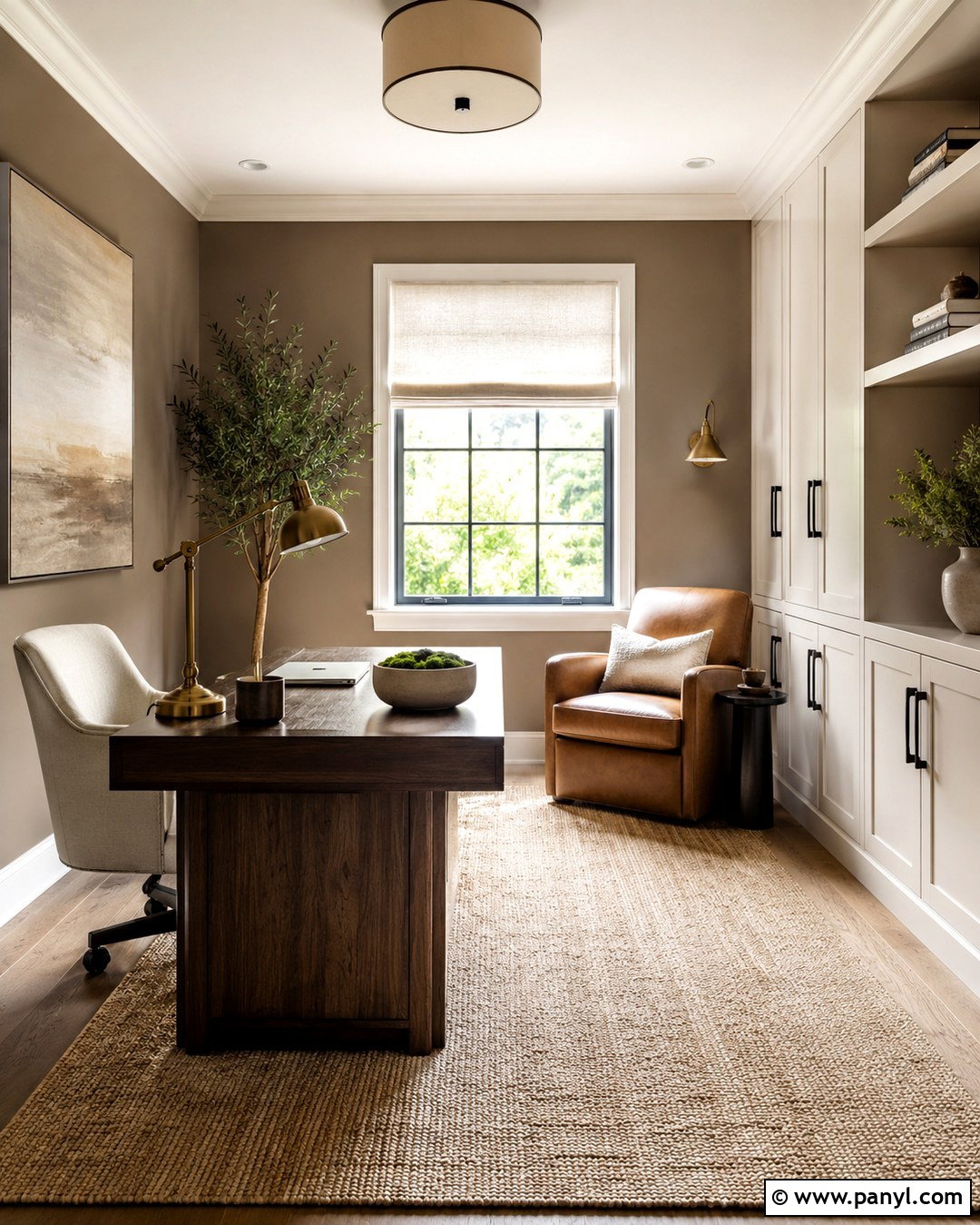 Cocoa Beige Home Office Wall Color - 20 Brown Beige Wall Color Ideas
