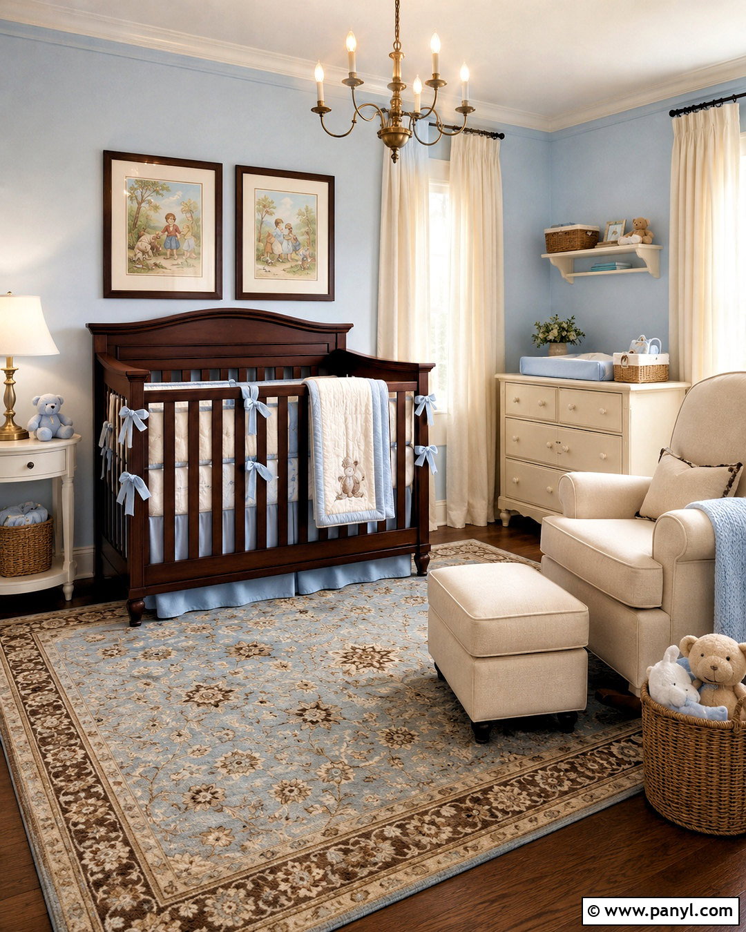 Cocoa Brown And Powder Blue Nursery - 20 nursery color scheme ideas