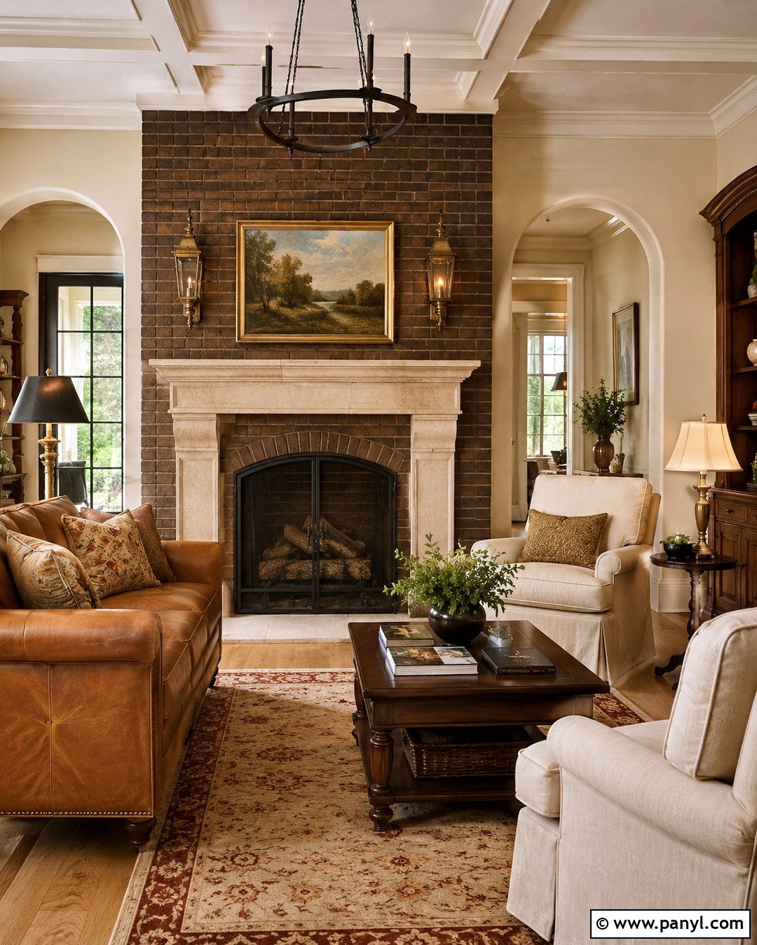 Cocoa Brown Brick Fireplace - 20 Brick Fireplace Coloring Ideas