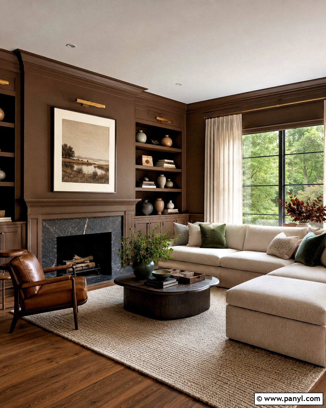 Cocoa Brown Living Room - 20 paints for home living rooms