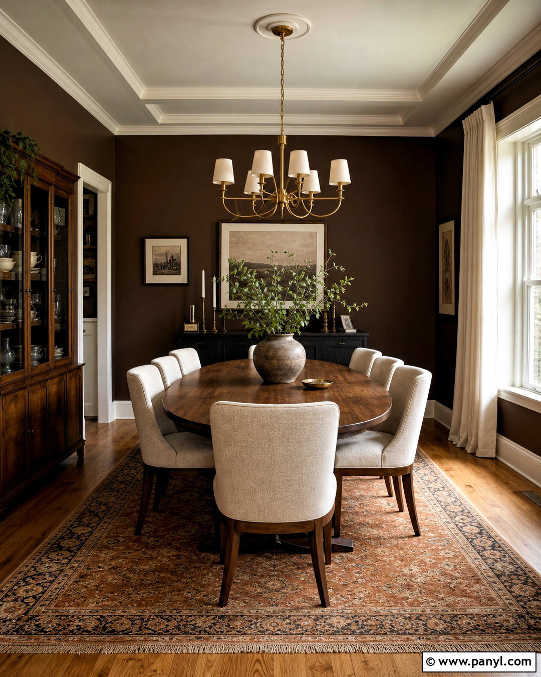 Cocoa Brown Paint for a Dining Room - 20 warm brown paint colors