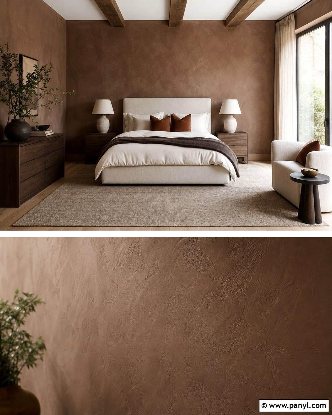Cocoa Brown Plaster Wall - 20 Plaster Wall Color Ideas