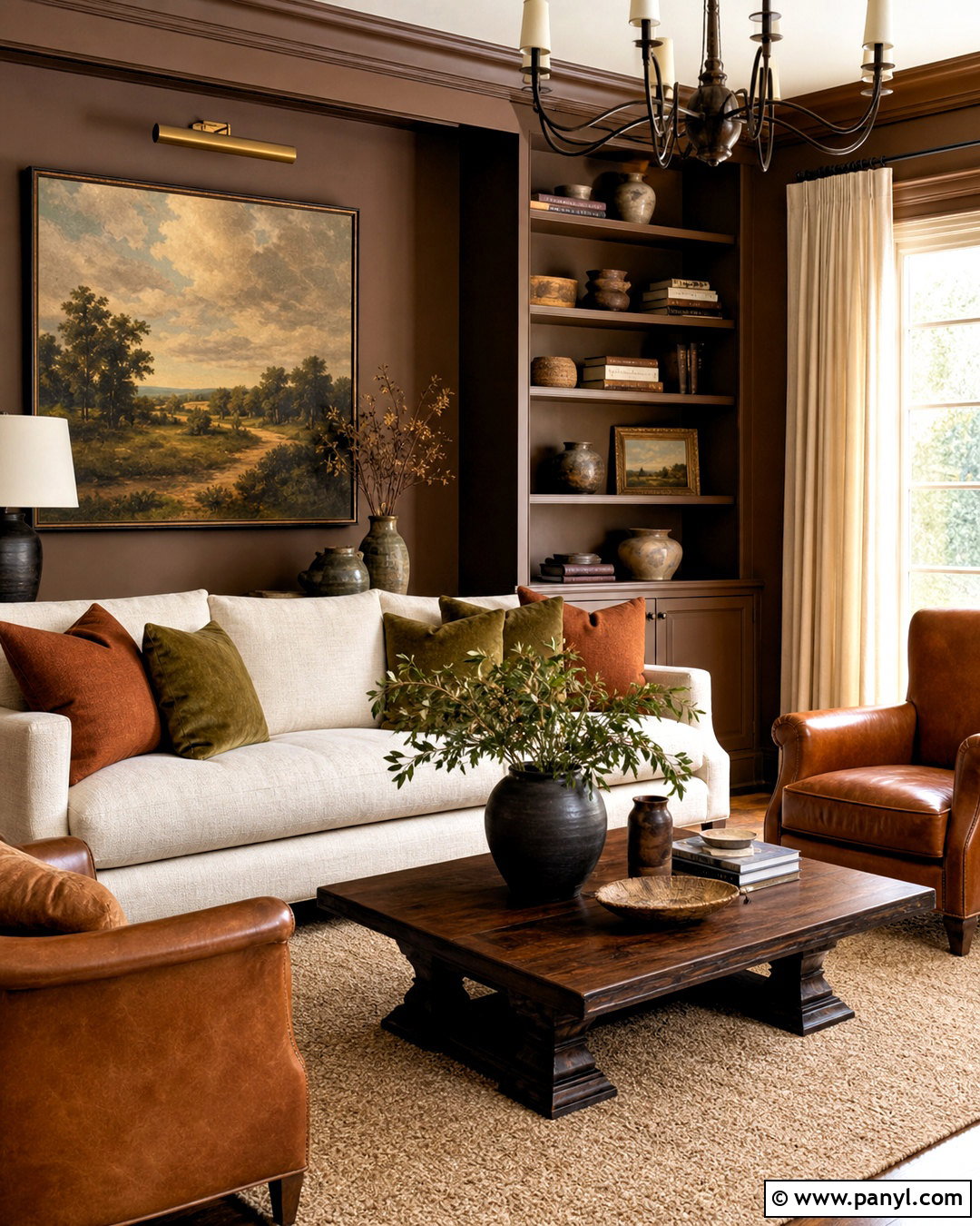 Cocoa Brown Wall Color Living Room - 20 wall color design ideas