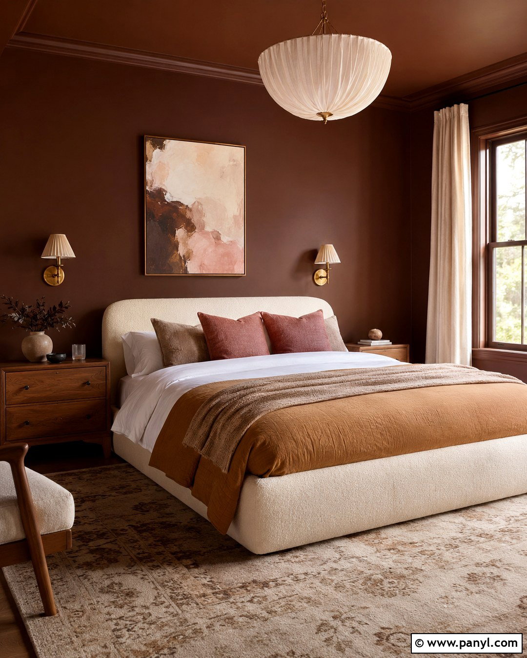 Cocoa Brown Walls - 20 Romantic Wall Colors