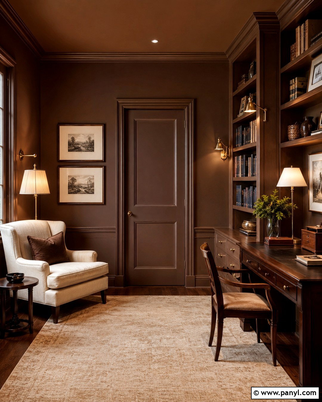 Cocoa Color Drenched Room - 20 Cocoa Wall Color Ideas