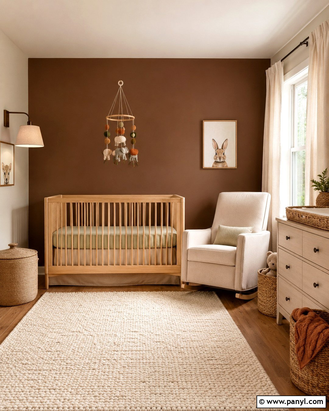 Cocoa Nursery With Soft Beige - 20 Cocoa Wall Color Ideas
