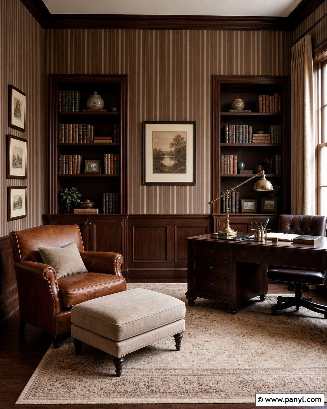 Cocoa Pinstripe Wallpaper Library - 30 neutral colors wallpaper ideas