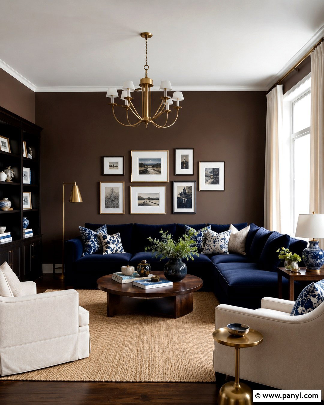 Cocoa Walls With Navy Blue - 20 Cocoa Wall Color Ideas