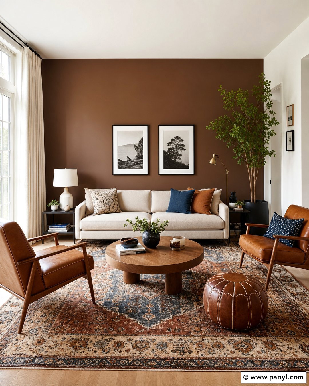 Coffee Brown Accent Wall - 35 Brown Wall Color Ideas