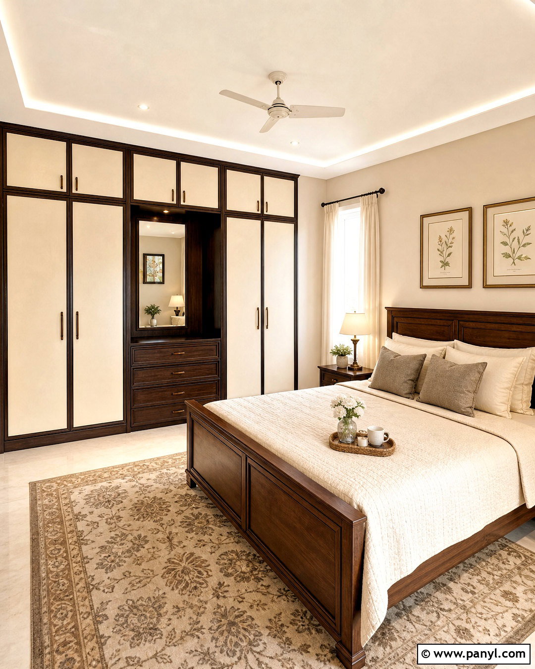 Coffee Brown And Cream Almirah - 20 almirah color ideas