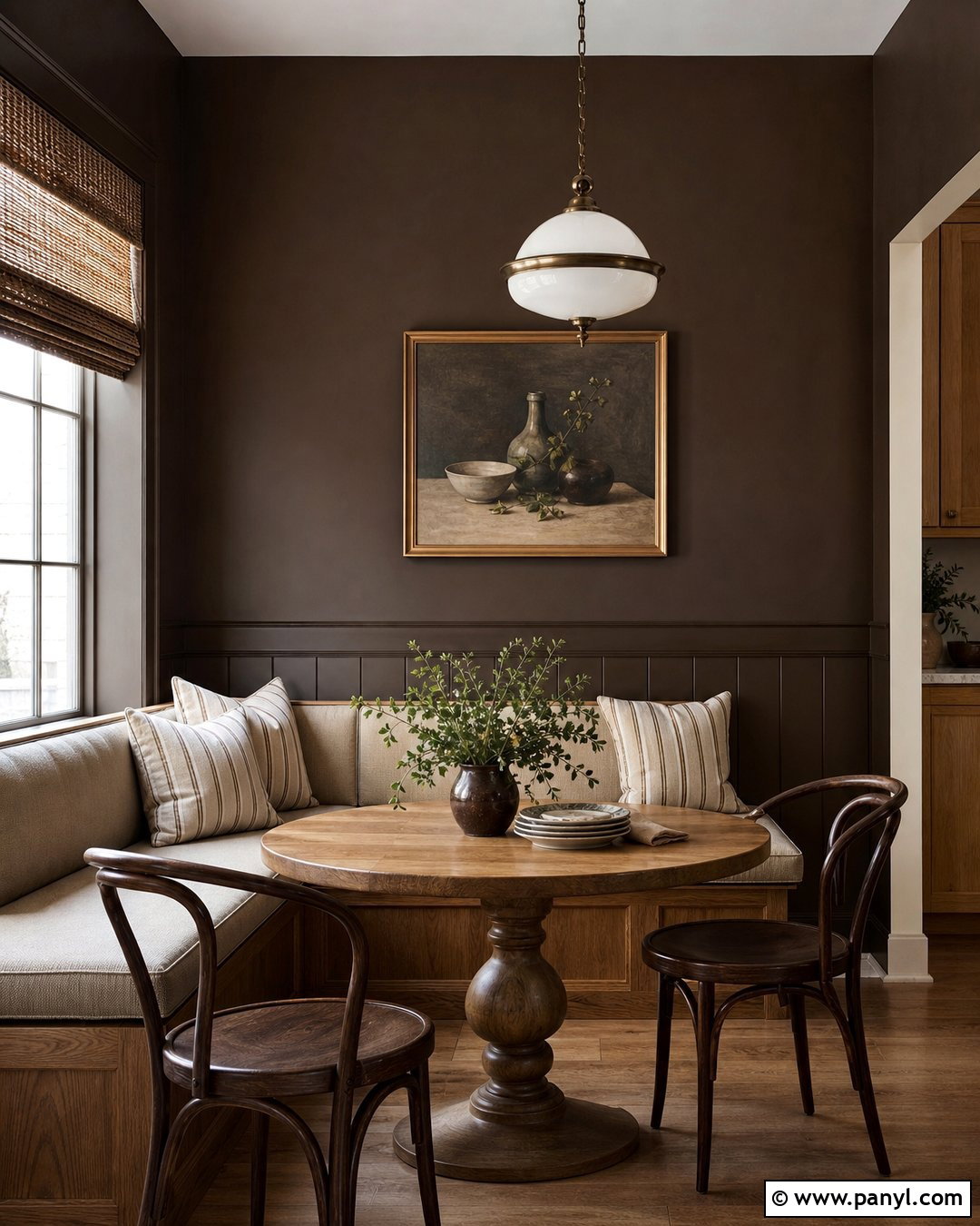 Coffee Brown Kitchen Nook Walls - 25 Warm Brown Wall Color Ideas