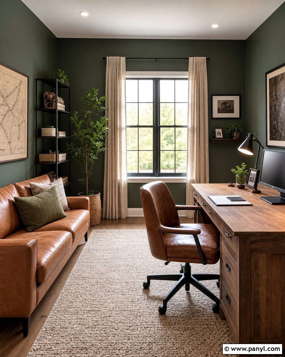 Cognac Tan Accent Color For Green Walls - 20 Accent Color For Green Walls