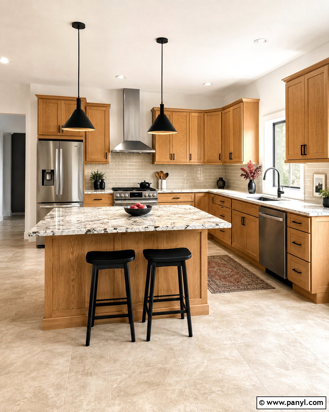 Colonial White Granite Countertops With Honey Oak Cabinets - 20 countertops with honey oak cabinets