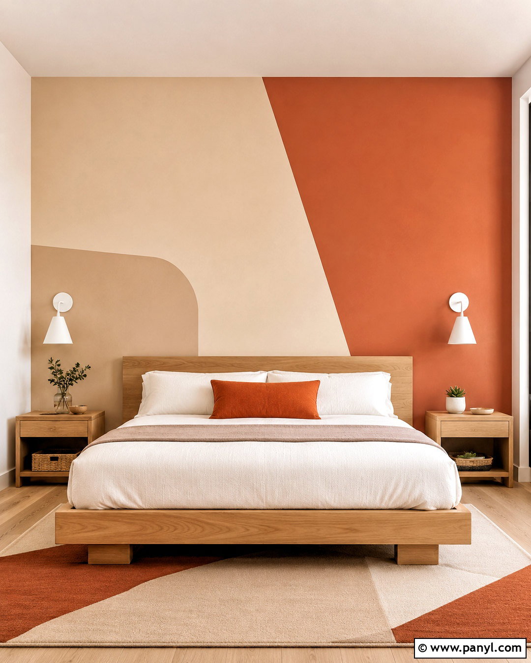 Color Block Accent Wall - 20 diy accent wall bedroom ideas