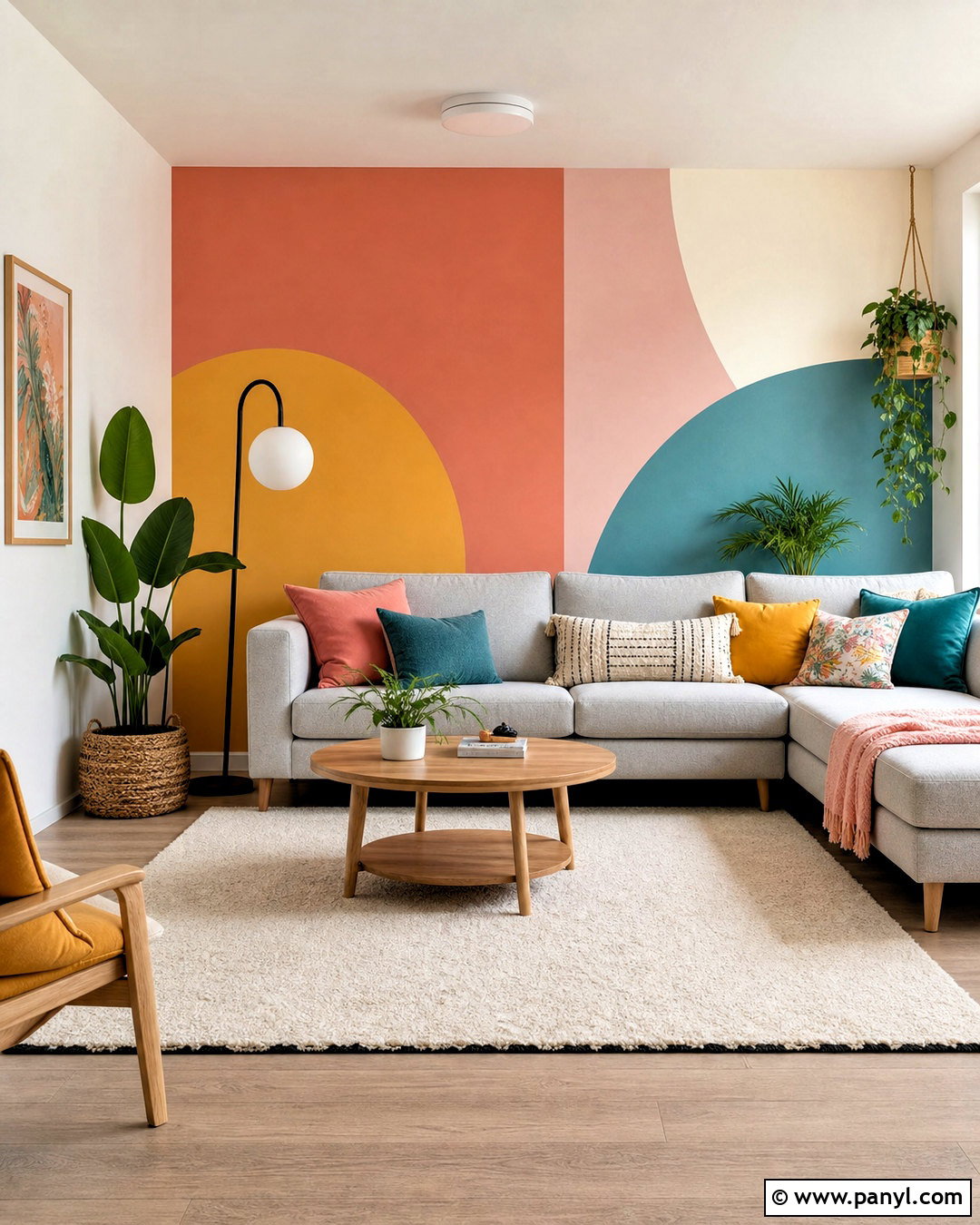 Color Block Accent Wall - 20 fun accent wall ideas