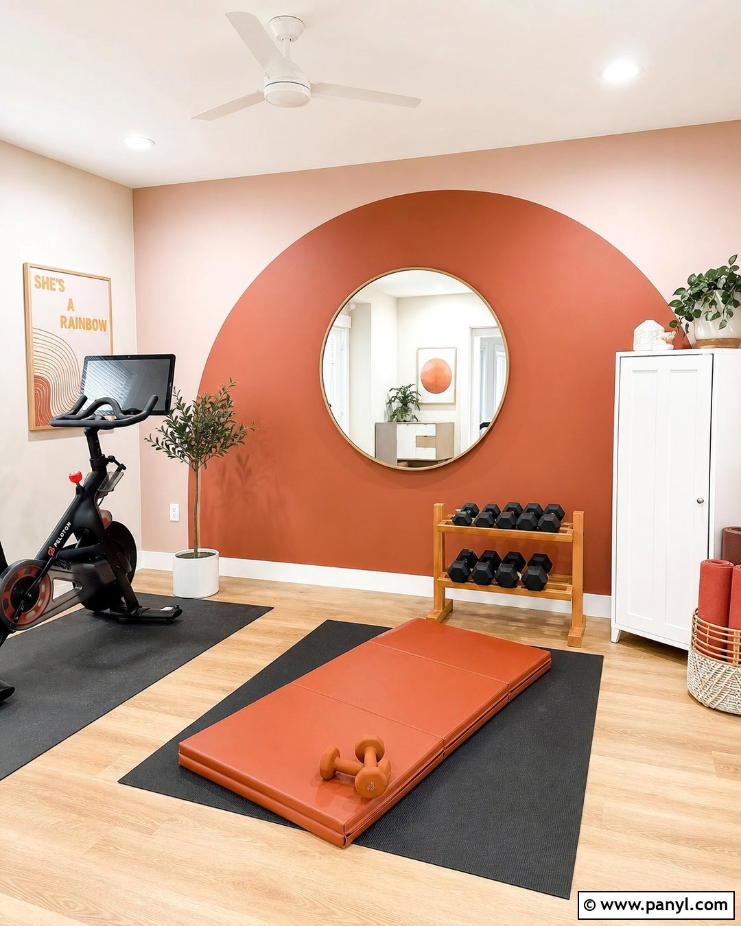 Color Block Accent Wall Gym - 20 Accent Wall Gym Ideas