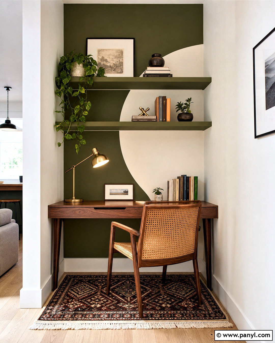 Color Block Alcove Accent Wall - 20 small accent wall ideas