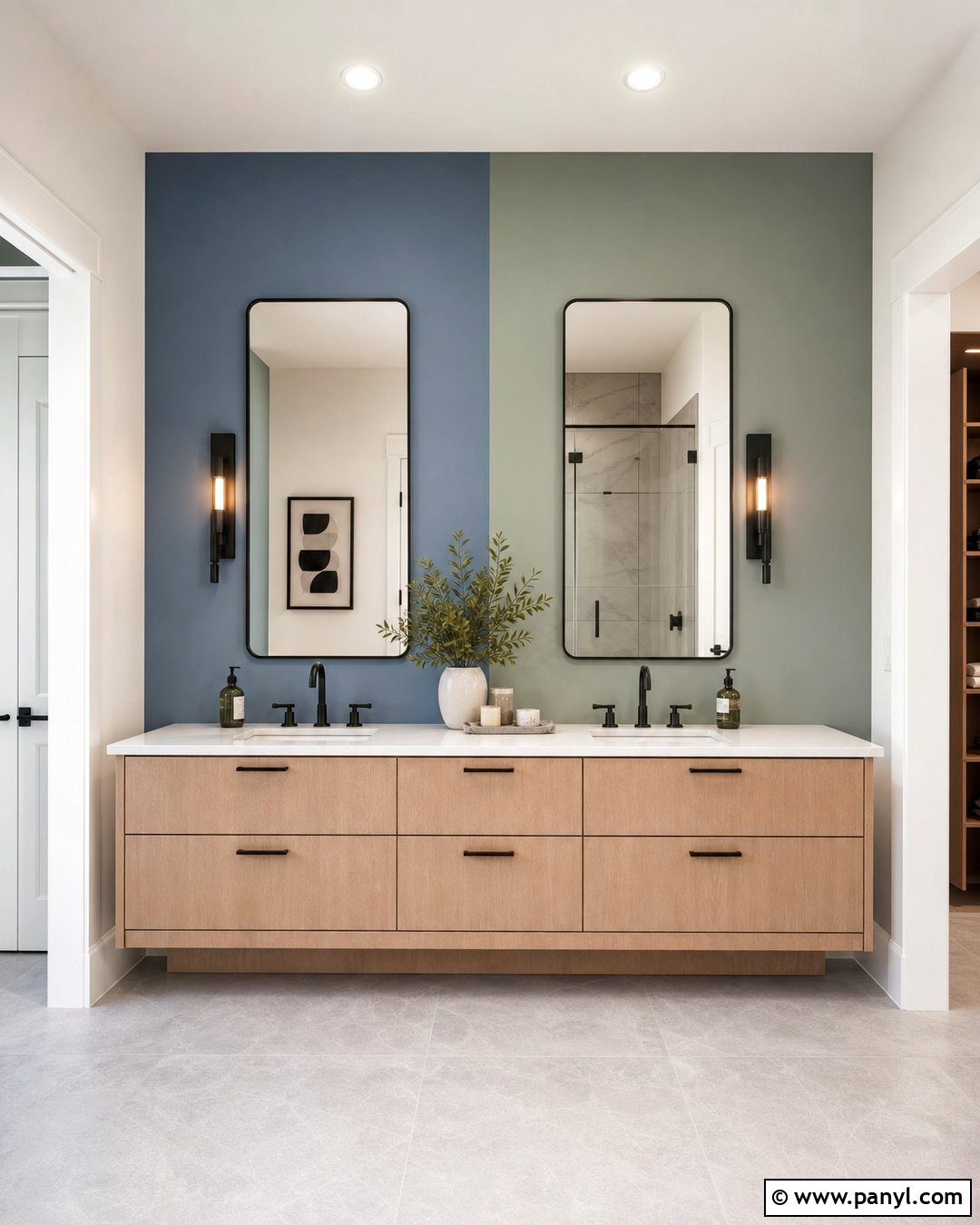 Color Block Bathroom Accent Wall - 30 Accent Wall Bathroom Painted Ideas