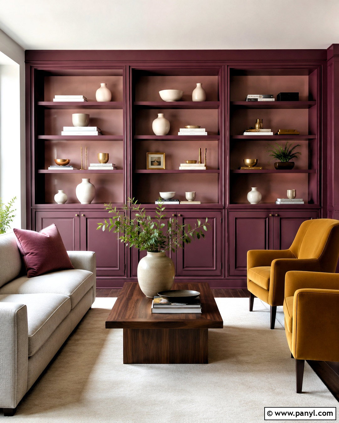 Color Block Built In Shelves - 20 color block interior design ideas