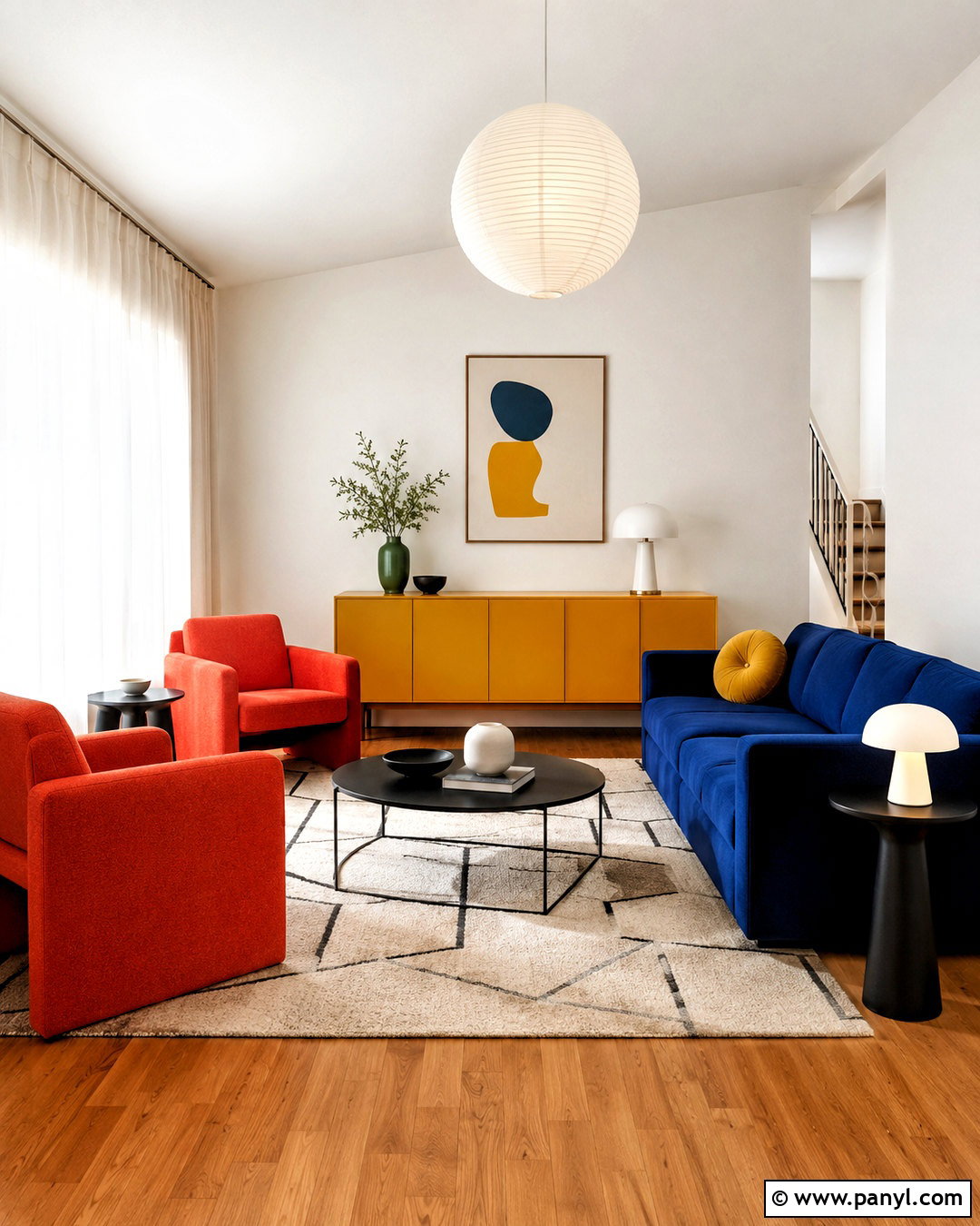 Color Block Furniture - 20 color block interior design ideas