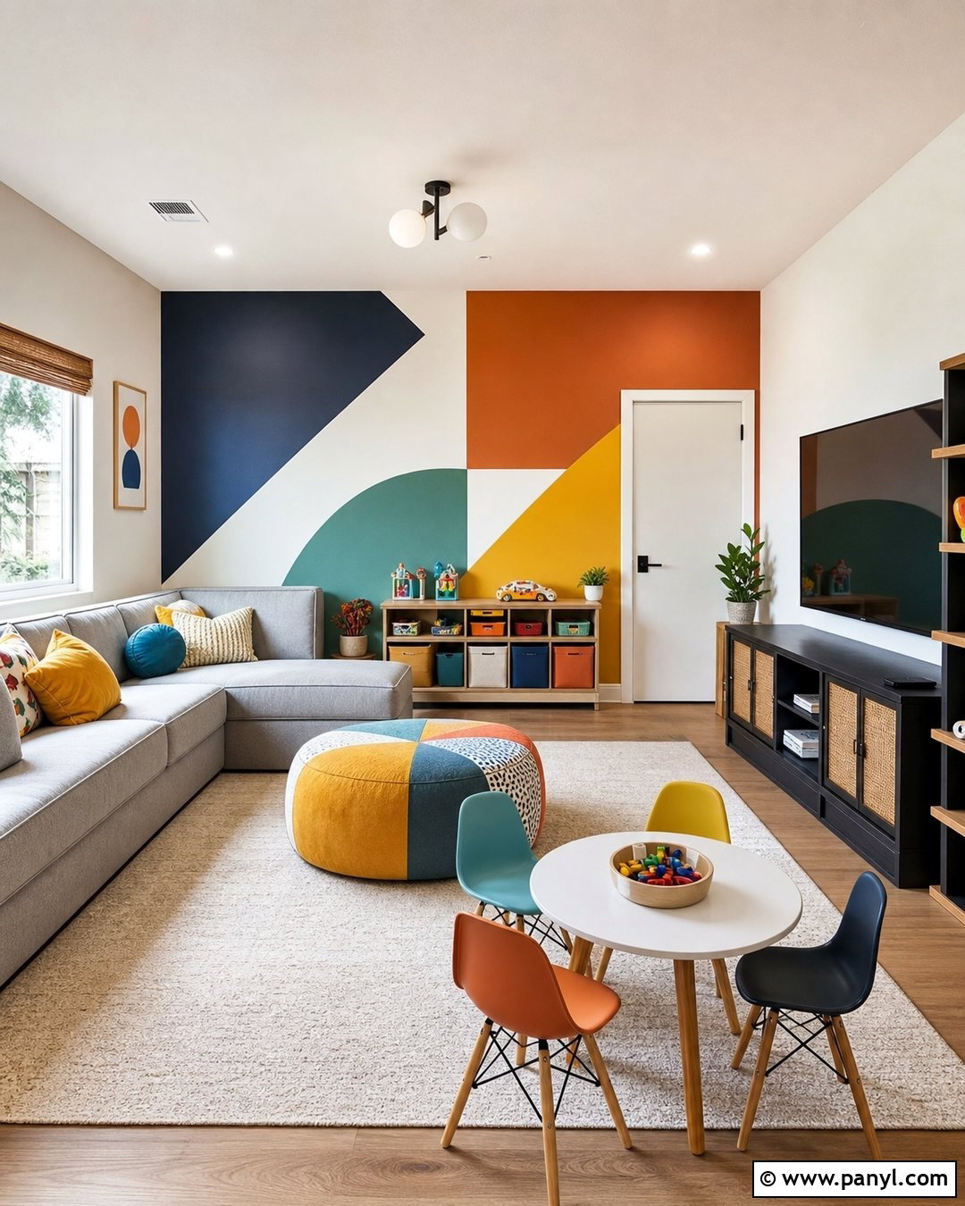Color Block Game Room - 20 Best Wall Color For Game Room Ideas