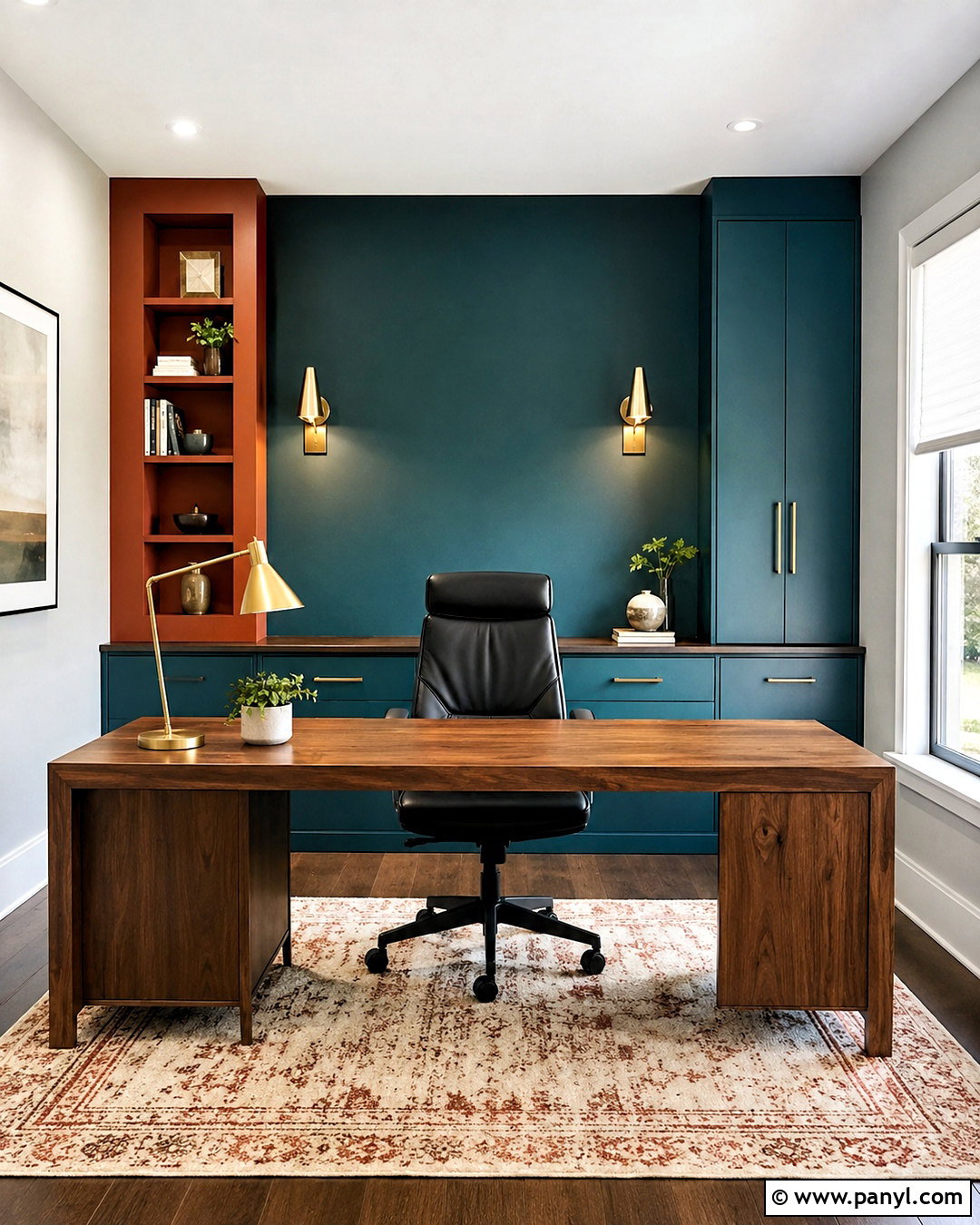Color Block Home Office - 20 color block interior design ideas