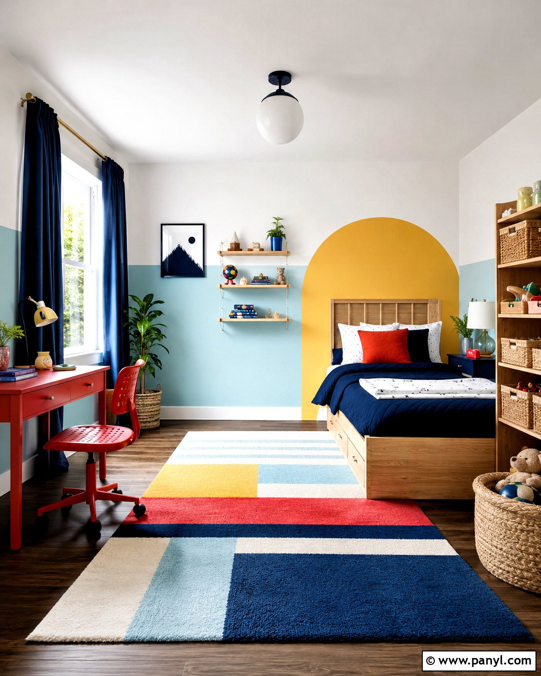 Color Block Kids Bedroom - 20 color block interior design ideas