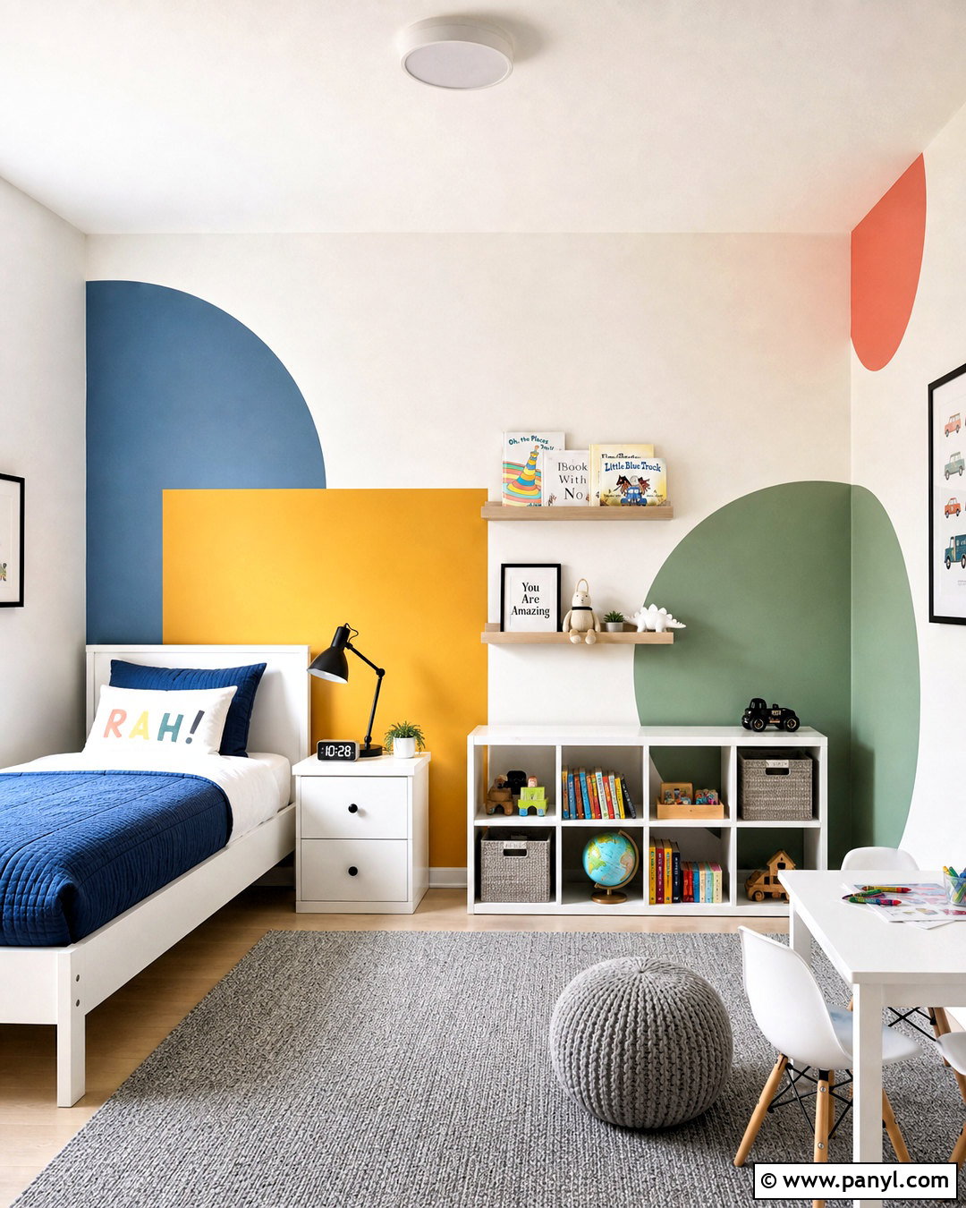 Color Block Kids Room - 20 kids room wall color ideas