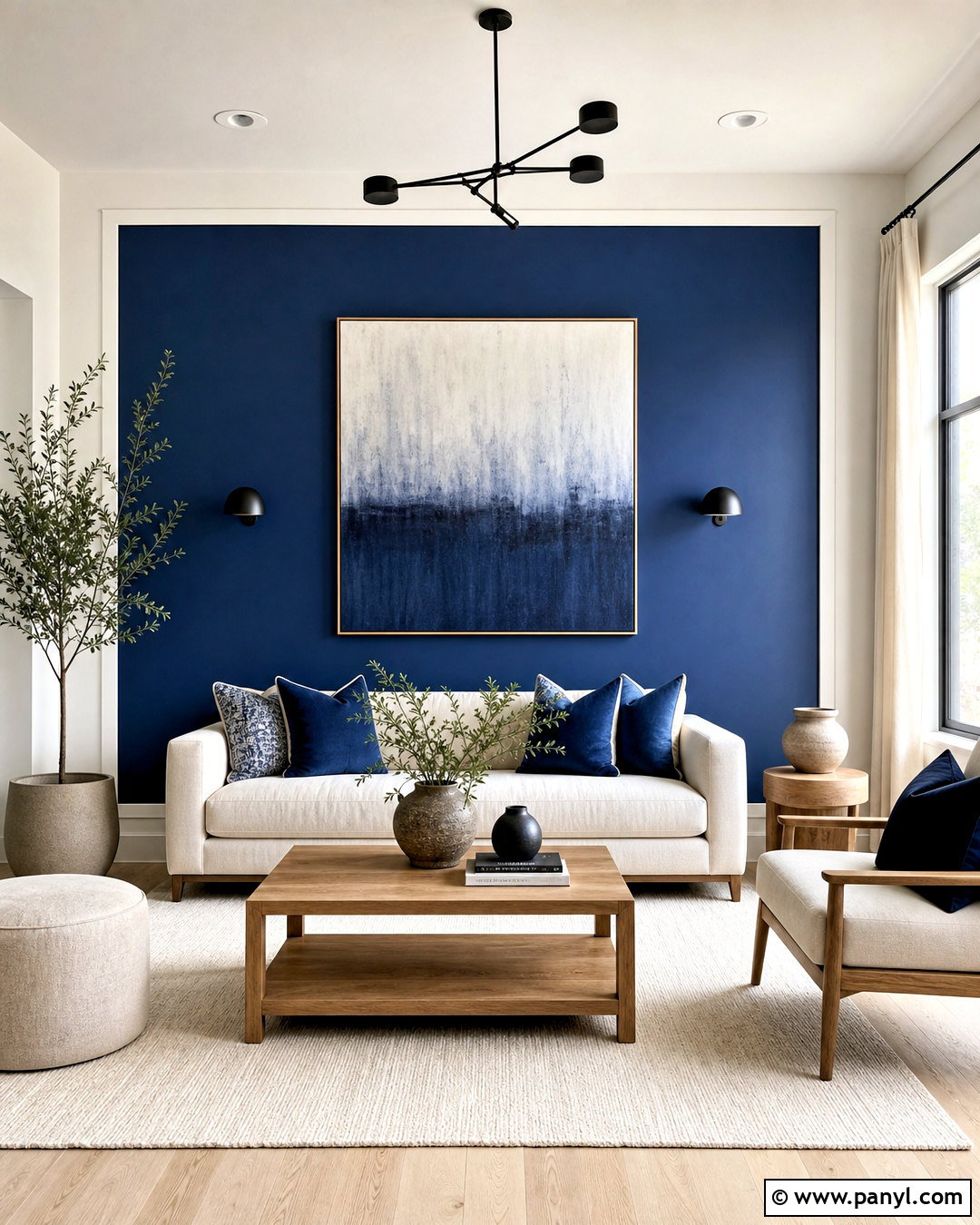 Color Block Living Room Accent Wall - 20 accent wall paint ideas