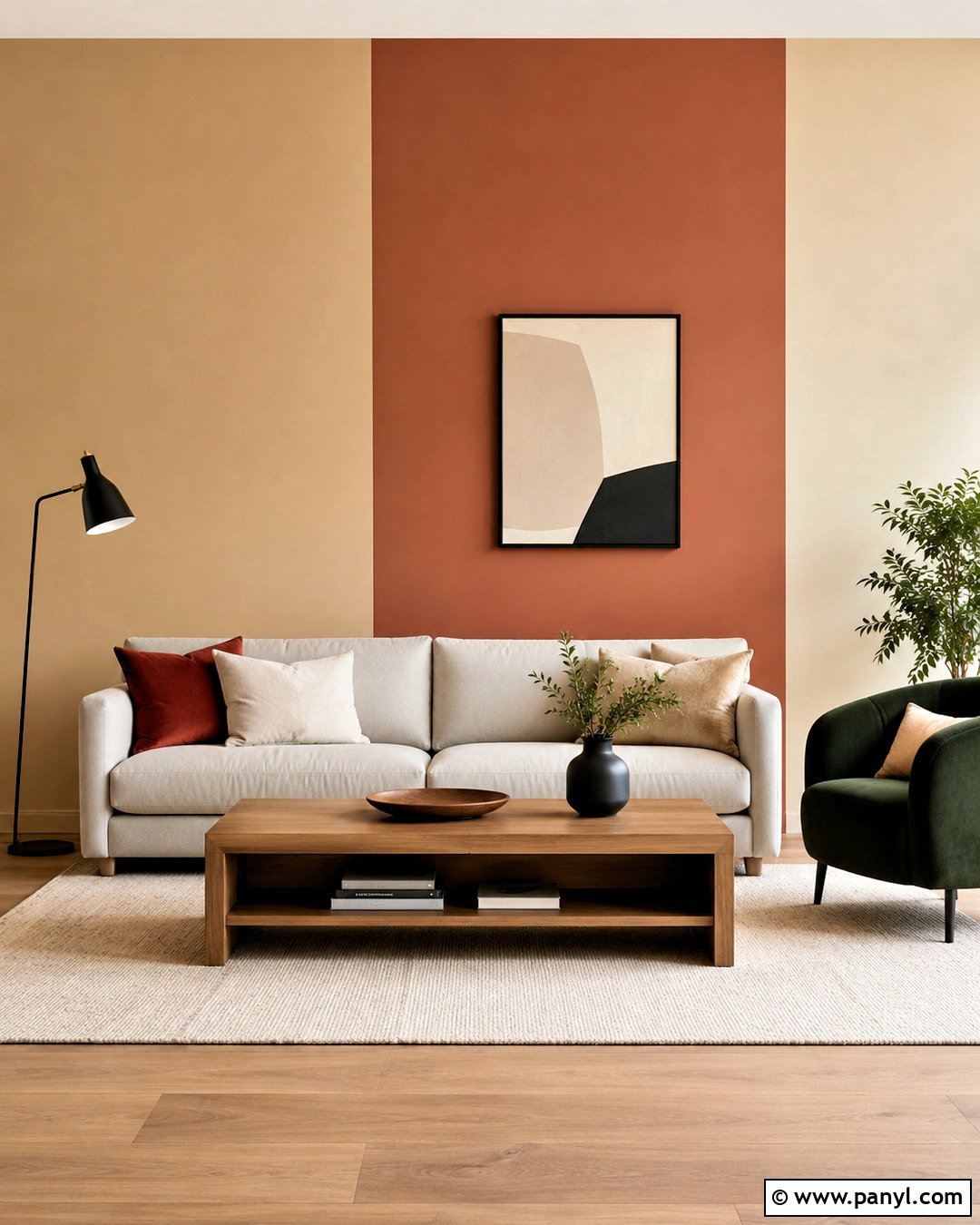 Color Block Living Room Accent Wall - 20 paint living room ideas accent walls