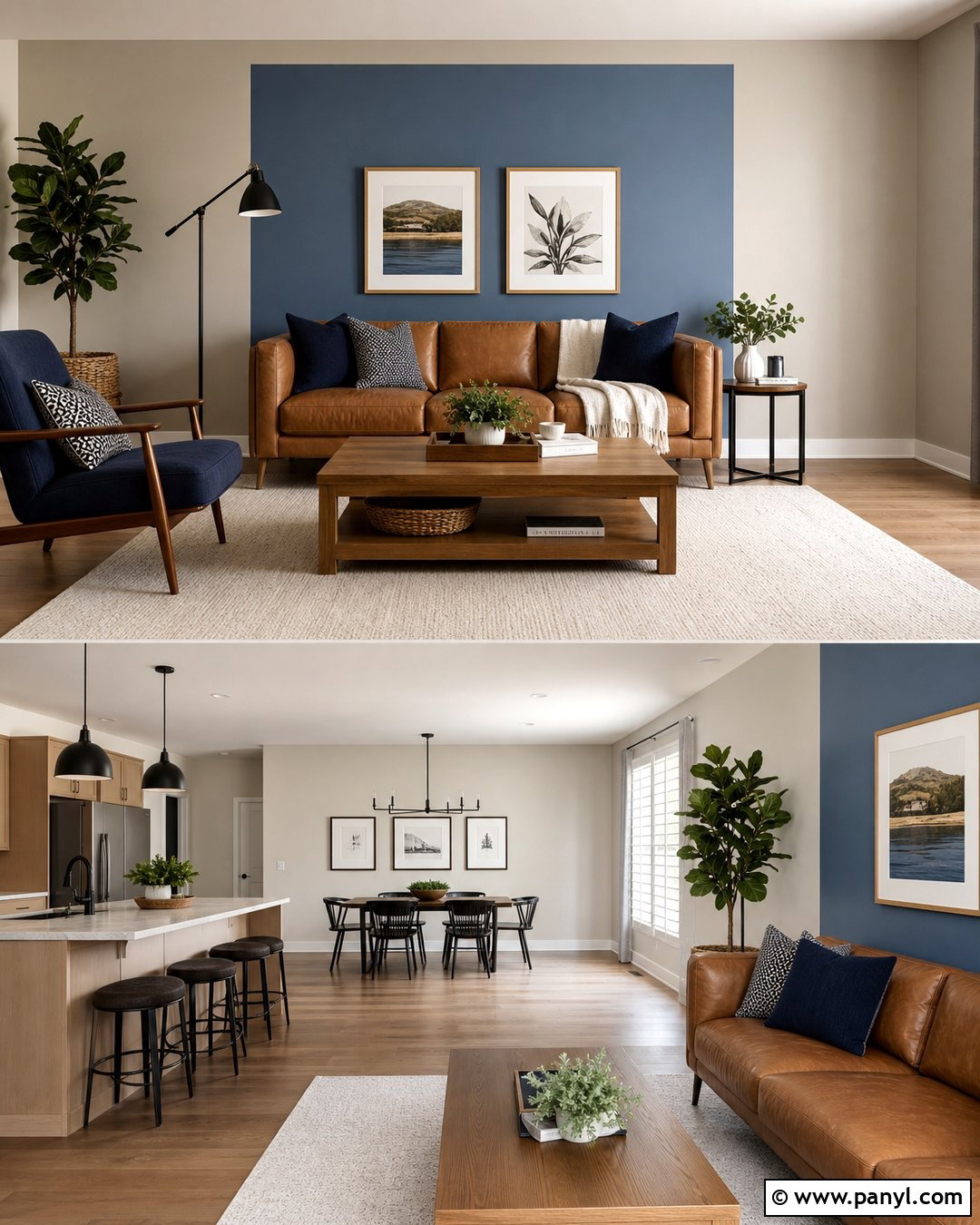 Color Block Living Room Wall - 35 decorative wall paint ideas