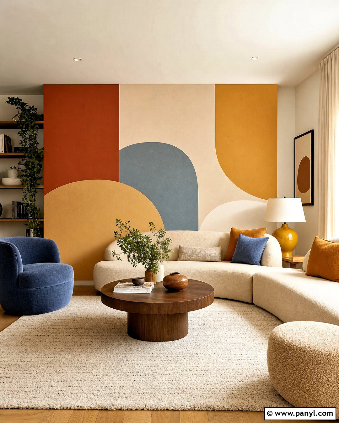 Color Block Living Room Wallpaper - 20 wallpaper for living room modern ideas