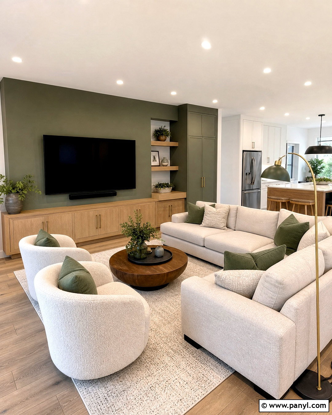 Color Block Media Accent Wall - 20 accent walls in living room ideas paint ideas