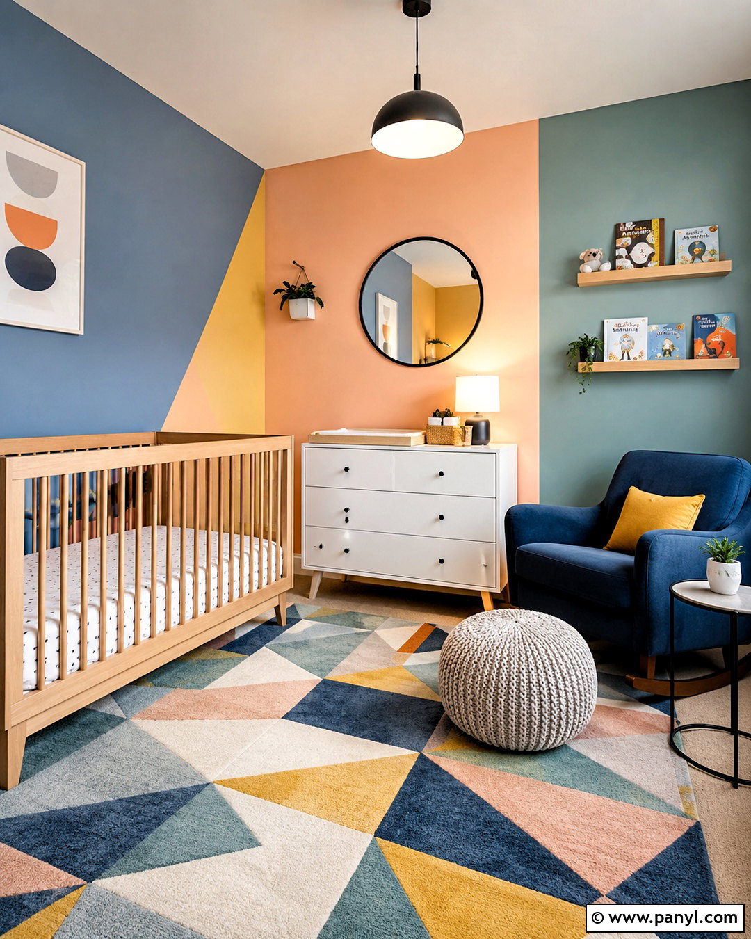 Color Block Nursery - 20 colorful nursery ideas
